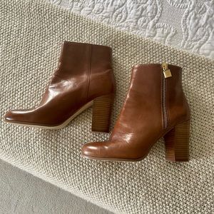 Michael by Michael Kors Cognac Leather Booties